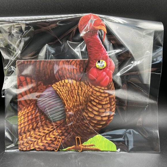 Vintage New Thanksgiving 13" Honeycomb Turkey Centerpiece Decoration Fall Decor - Picture 9 of 9